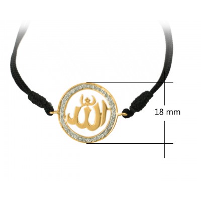Allah Gold Bracelet with Diamonds